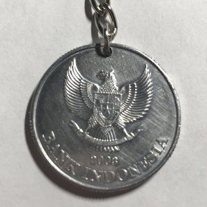 Indonesia 500 Rupiah 2008 handmade coin keychain